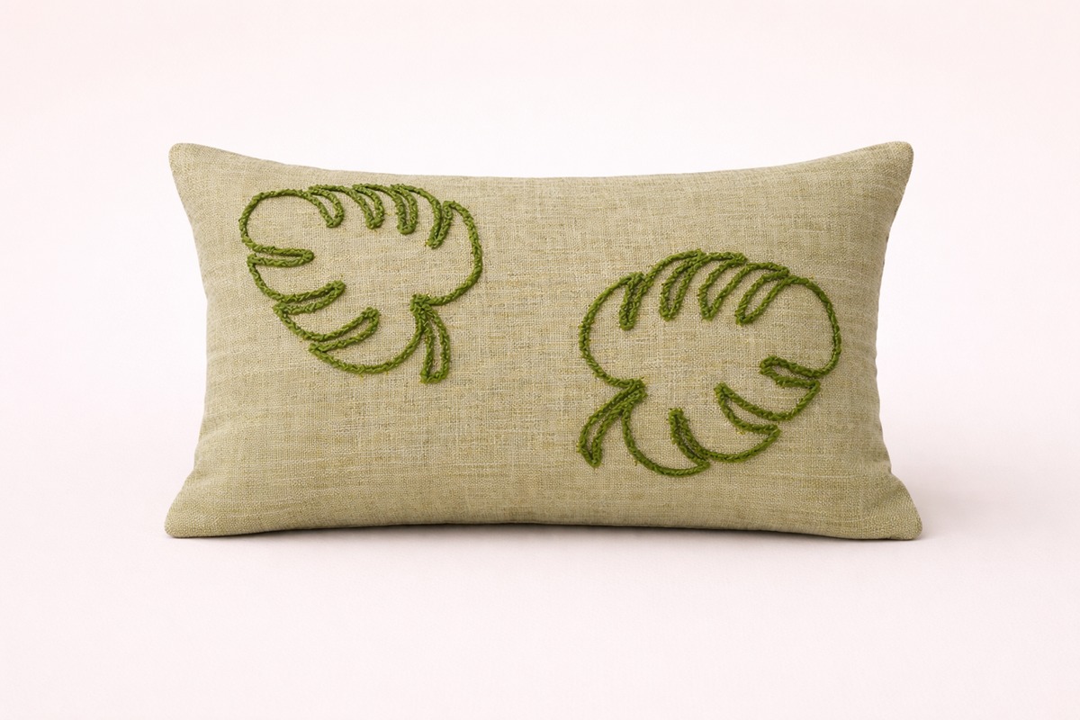 Monstera Yaprak Kırlent