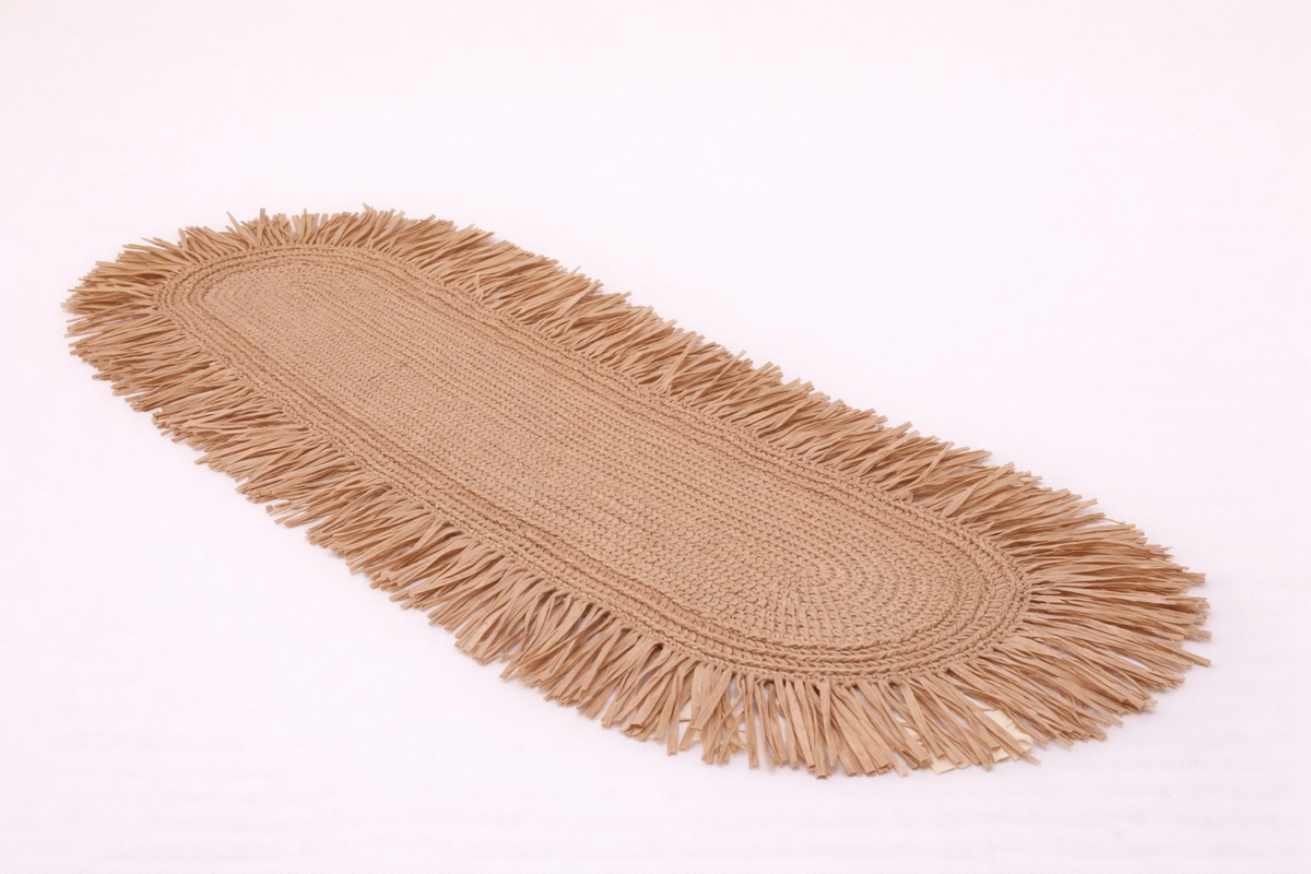 El Örmesi Püsküllü Hasır Runner