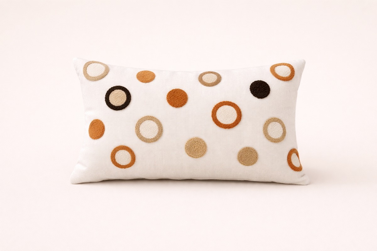 Kabartma Daireli Kırlent