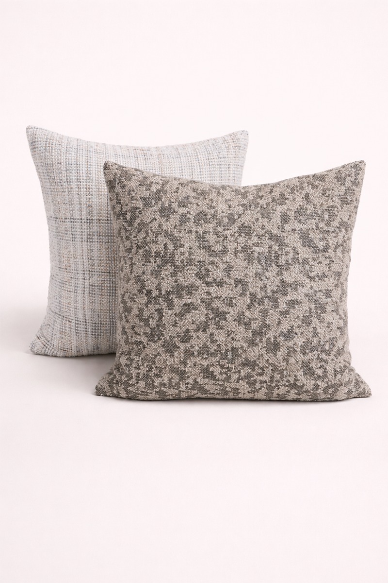 Gri Ton İkili Kırlent Seti