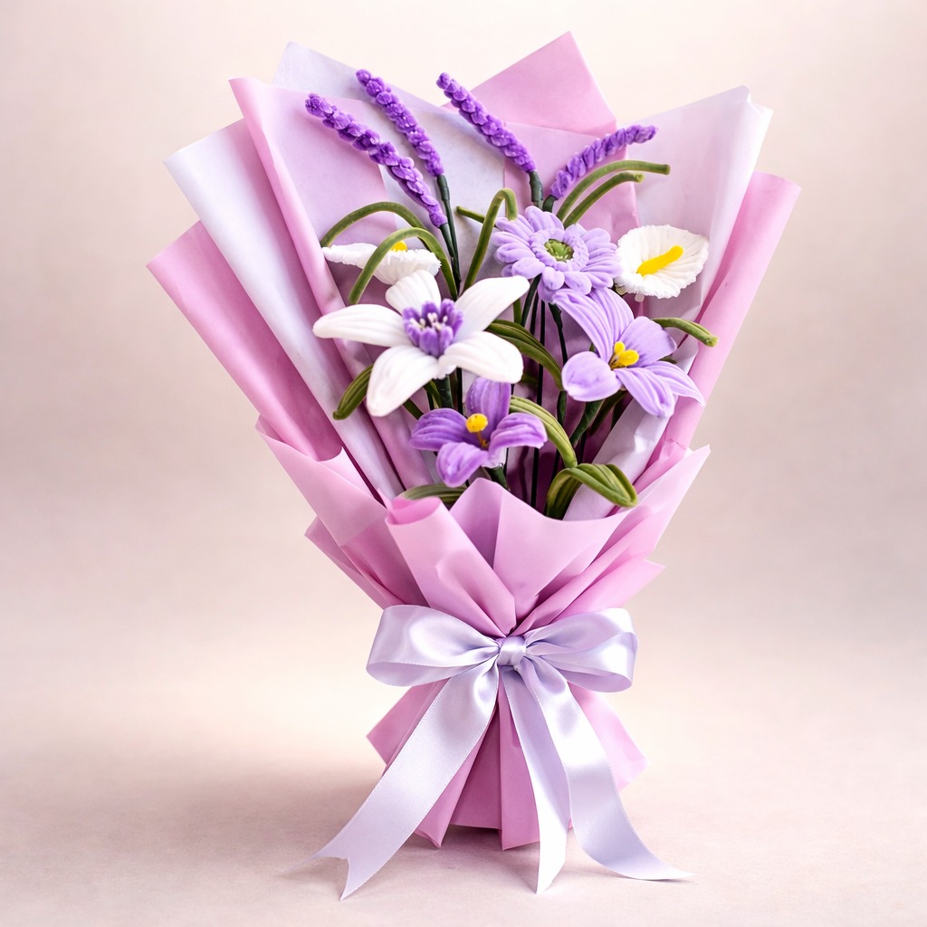 El Örmesi Lila Bahar Buketi